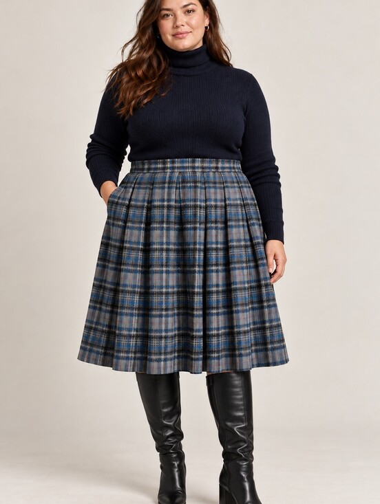 Pendleton Dresses & Skirts - Vintage Pendleton Wool Plaid Pleated Midi Skirt 24W Made USA